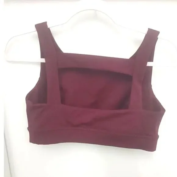 Torrid Active Sports Bra Square Back Maroon Sz 00 M/L Sz 10 - Picture 2 of 3